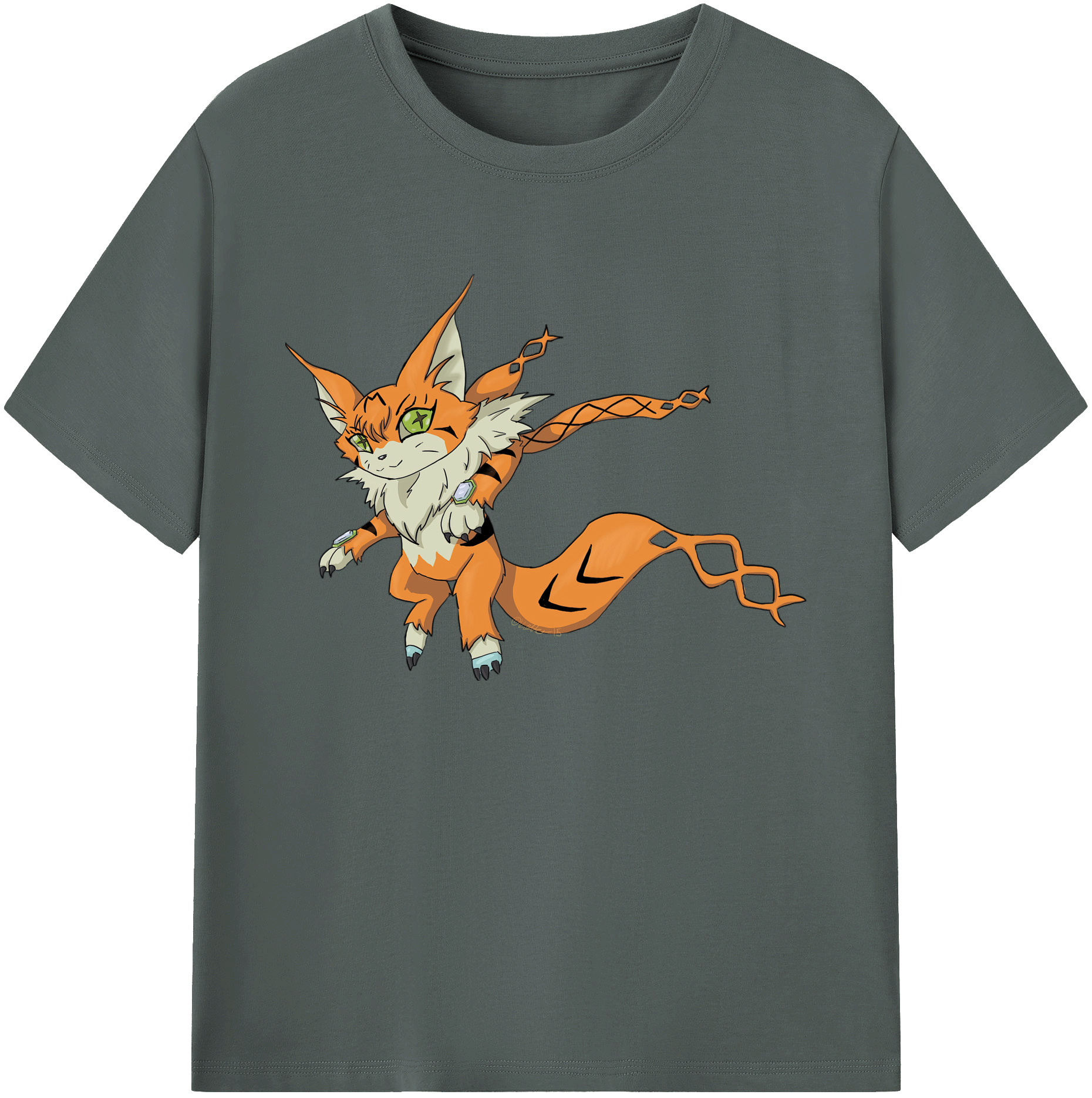 （画像用） Digimon デジタルモンスター/デジモン 綿100％ メンズ半袖Tシャツ｜肌触りやわらか＆通気性